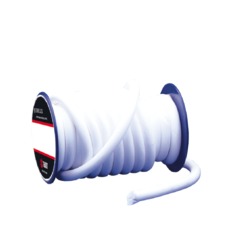 2124 FDA Round packing braided from 100% pure PTFE-tapes, additionally wrapped with a layer of PTFE-tapes