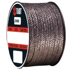 Style 2000/I Braided packing made from pure, flexible mineral graphite, reinforced with thin metal wires